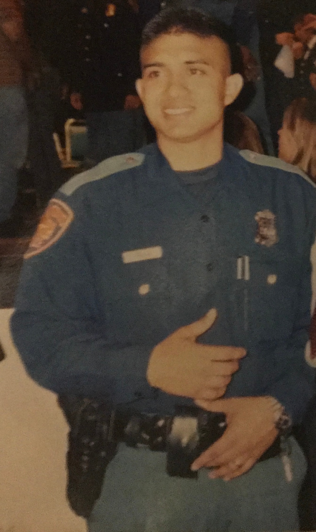 Bart Vasquez in SAPD uniform at a community event